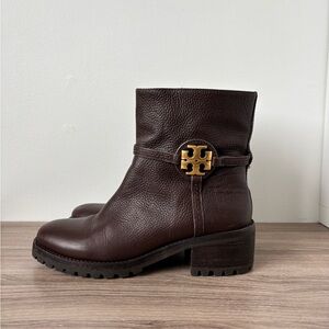 Tory Burch Miller Boots Brown Chocolate Leather Women's Sz 8M❤️